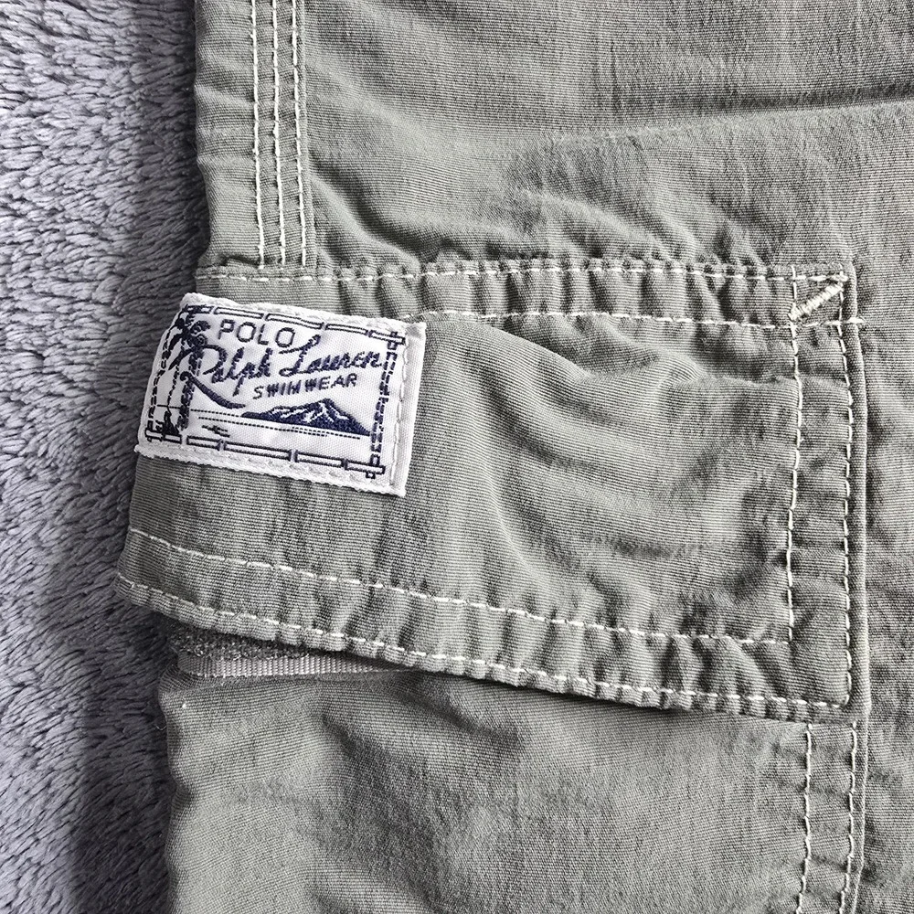 Polo Ralph Lauren Lined Swim Trunks Mens L Green Drawstring 9